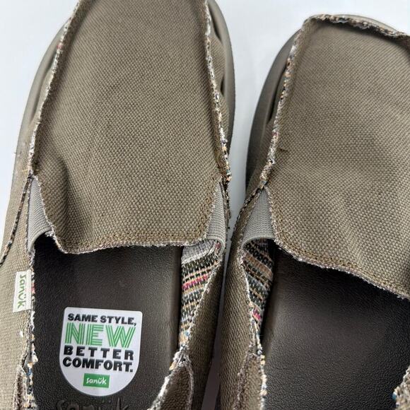 Sanuk Men\'s Army Vagabond ST Donny Hemp Loafers Shoes Size 11 main image 2
